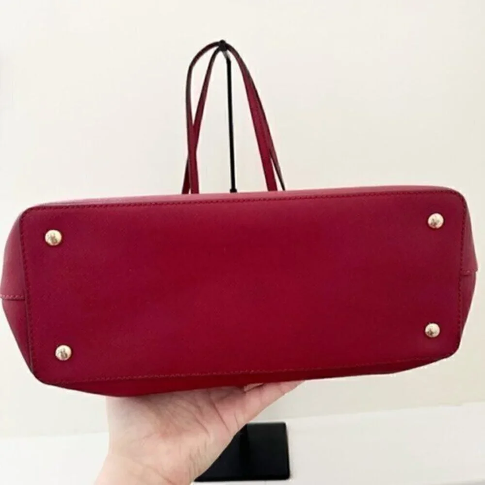 Michael Kors Jet Set Chain East West‎ Top Zip Leather Tote Bag Red - Picture 5 of 12